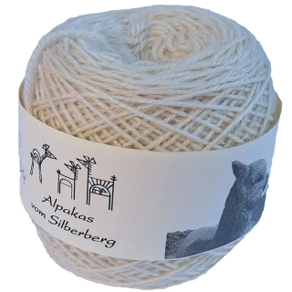 Alpaka Sockenwolle wollweiss