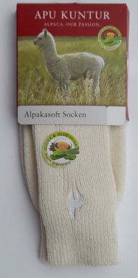 Alpakasoft Socken weißn weiß