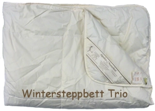 Alpaka Winterbettdecke gesteppt aus Alpakawolle