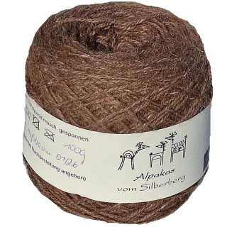 Alpaka Sockengarn nussbraun